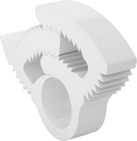 Kolay Takılan Çift Çıtçıtlı Kelepçeler, Sert Hortum ve Tüp için, 7/32“ - 1/4” Kelepçe İç Çapı, Beyaz