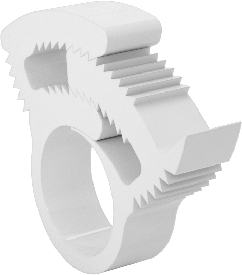 Kolay Takılan Çift Çıtçıtlı Kelepçeler, Sert Hortum ve Tüp için, 33/64“ ila 19/32” Kelepçe İç Çapı