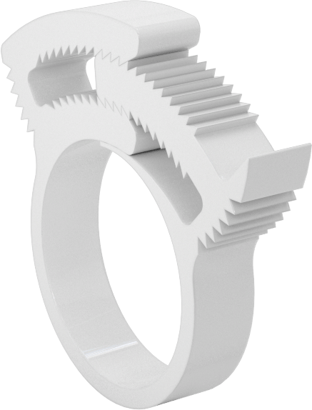Kolay Takılan Çift Çıtçıtlı Kelepçeler, Sert Hortum ve Tüp için, 29/32“ ila 1-1/64” Kelepçe İç Çapı