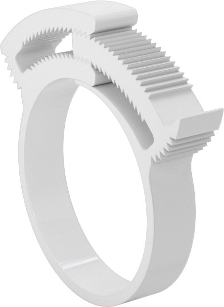 Kolay Takılan Çift Çıtçıtlı Kelepçeler, Sert Hortum ve Tüp için, 1-33/64“ ila 1-21/32” Kelepçe İç Çapı