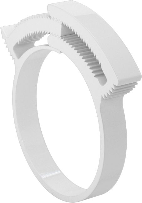 Kolay Takılan Çift Çıtçıtlı Kelepçeler, Sert Hortum ve Tüp için, 1-55/64“ ila 2-1/64” Kelepçe İç Çapı