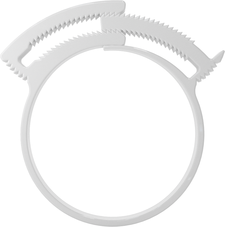 Kolay Takılan Çift Çıtçıtlı Kelepçeler, Sert Hortum ve Tüp için, 2-5/64“ ila 2-7/32” Kelepçe İç Çap