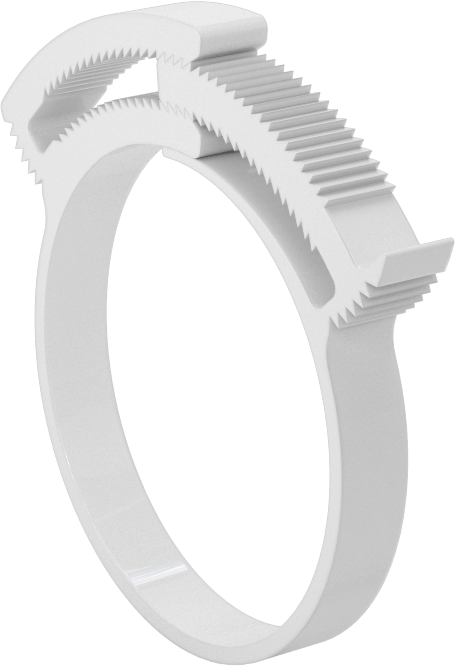 Kolay Takılan Çift Çıtçıtlı Kelepçeler, Sert Hortum ve Tüp için, 2-5/64“ ila 2-7/32” Kelepçe İç Çap