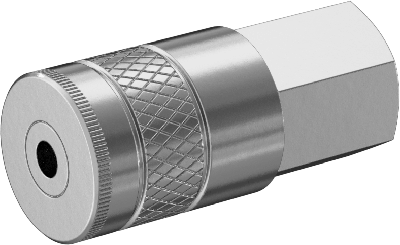 Hava için Tru-Flate Hızlı Bağlantı Kesme Hortum Bağlantısı, Çinko Kaplı Çelik Manşon Kilitli Soket, 3/8 Boyutu, 1/2 NPTF Dişi