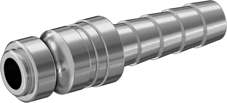 Hava için Tru-Flate Hızlı Bağlantı Kesme Hortum Bağlantısı, Çelik Tapa, 1/4 Kaplin Boyutu, 3/8" Hortum İç Çapı