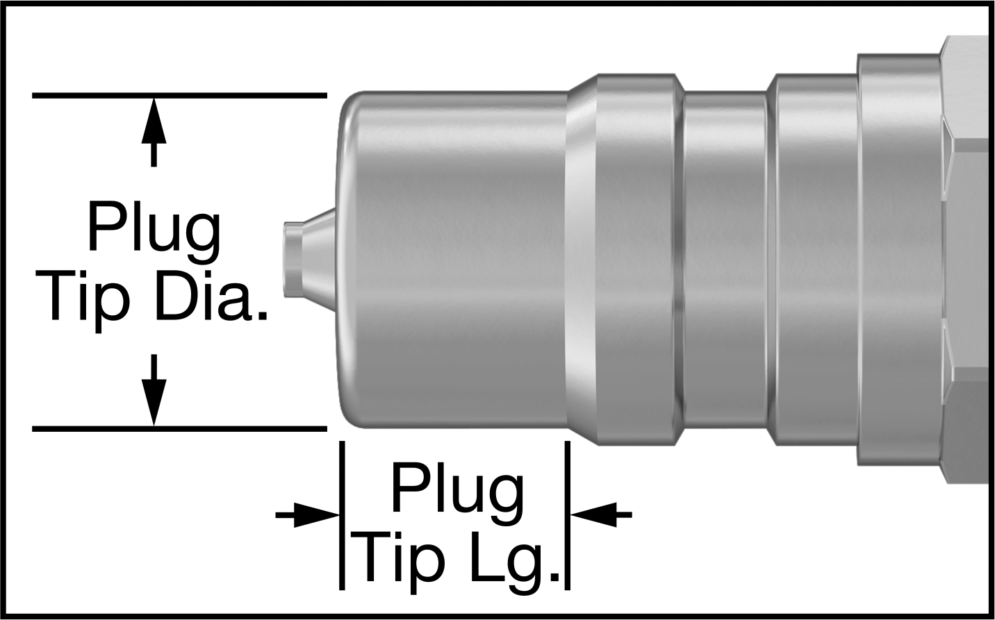 Uluslararası Standart ISO B Hortum Bağlantısı, 1/4 Boyut, Plug, 1/4 BSPP Dişi, Çinko Kaplı Çelik