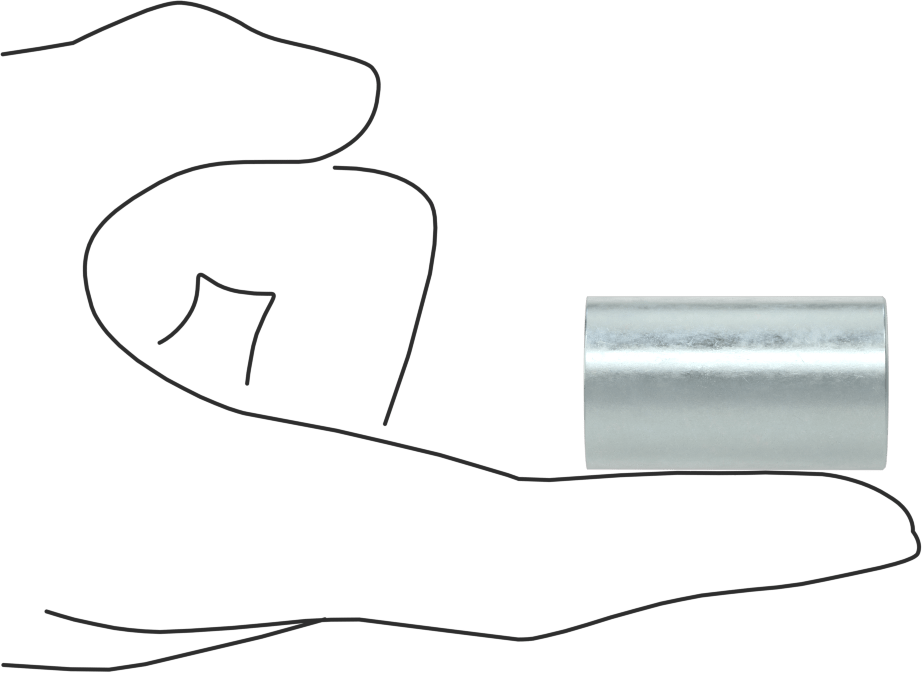 İnce Duvar Presle Takılan Matkap Burcu, 0.75" ID, 7/8" OD, 1-1/2" Uzunluk