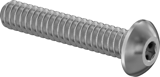 Havalandırmalı Düğme Başlı Vidalar, 6-32 Diş, 3/4" Uzunluk