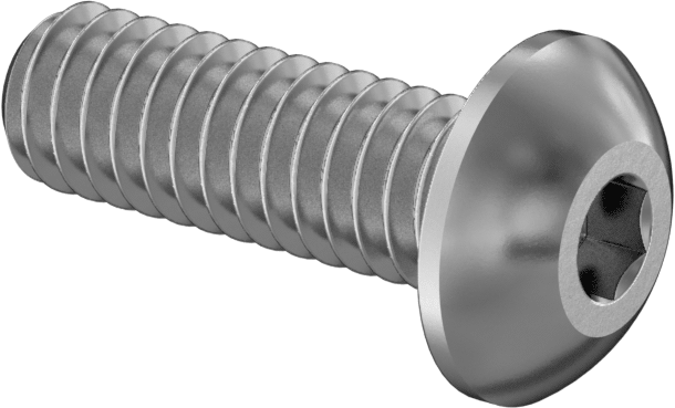 Havalandırmalı Düğme Başlı Vidalar, 8-32 Diş, 1/2" Uzunluk