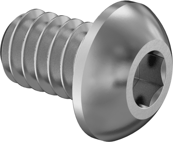 Havalandırmalı Düğme Başlı Vidalar, 1/4"-20 Diş, 3/8" Uzunluk