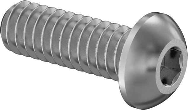 Havalandırmalı Düğme Başlı Vidalar, 1/4"-20 Diş, 3/4" Uzunluk