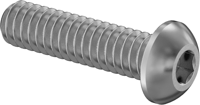Havalandırmalı Düğme Başlı Vidalar, 1/4"-20 Diş, 1" Uzunluk