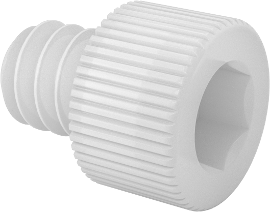 Naylon Soket Başlı Vidalar, 4-40 Diş Boyutu, 1/8" Uzunluk