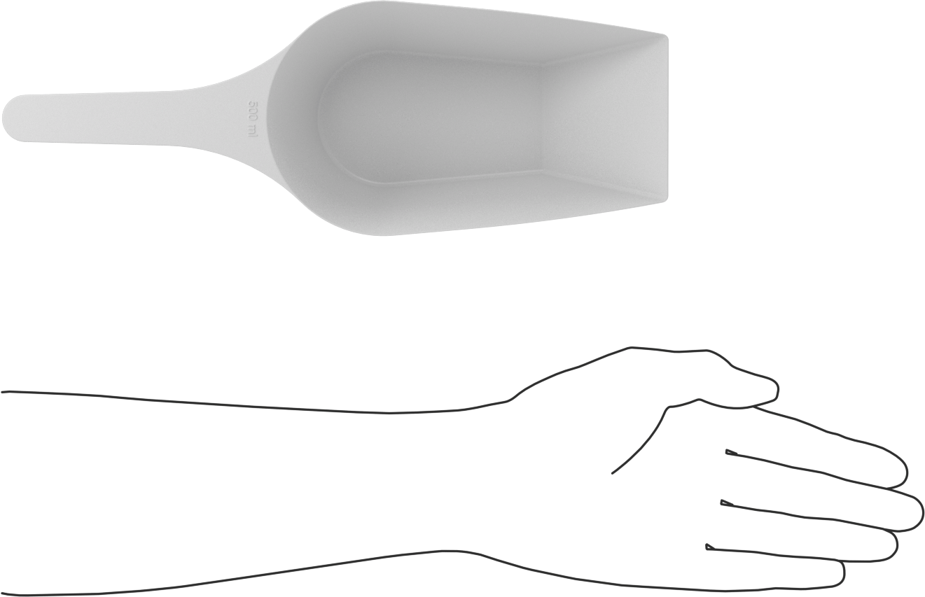 Plastik Ölçü Kepçesi, 16-7/8 FL. oz.