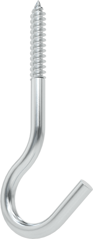 Vidalı Asma Kancası, Duvar ve Alt Montaj, 0,23" Tel Çapı, 2-1/2" Çıkıntı