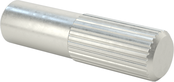 Çinko Kaplamalı Karbon Çelik Yarım Tırtıklı Pim, 1/8" Çap, 1/2" Uzunluk