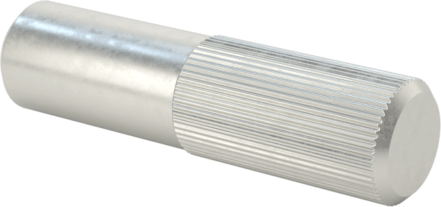 Çinko Kaplamalı Karbon Çelik Yarım Tırtıklı Pim, 1/4" Çap, 1" Uzunluk