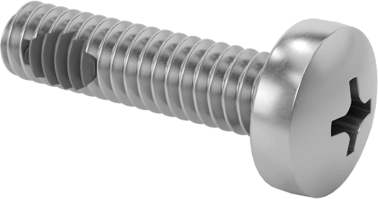 Diş Kilitli Silindir Başlı Phillips Vidaları, M2 x 0,4 mm Diş, 8 mm Uzunluk