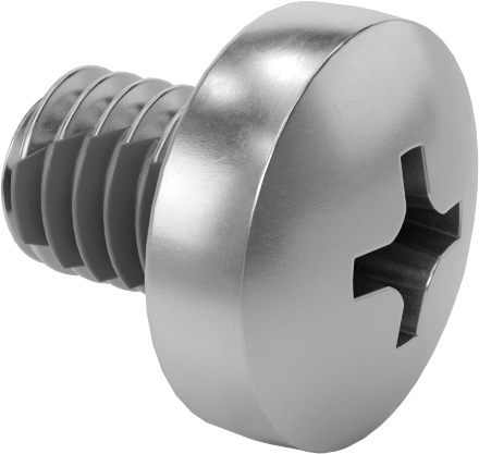 Diş Kilitli Silindir Başlı Phillips Vidaları, M2,5 x 0,45 mm Diş, 3 mm Uzunluk