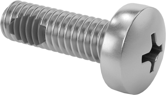 Diş Kilitli Silindir Başlı Phillips Vidaları, M2,5 x 0,45 mm Diş, 8 mm Uzunluk