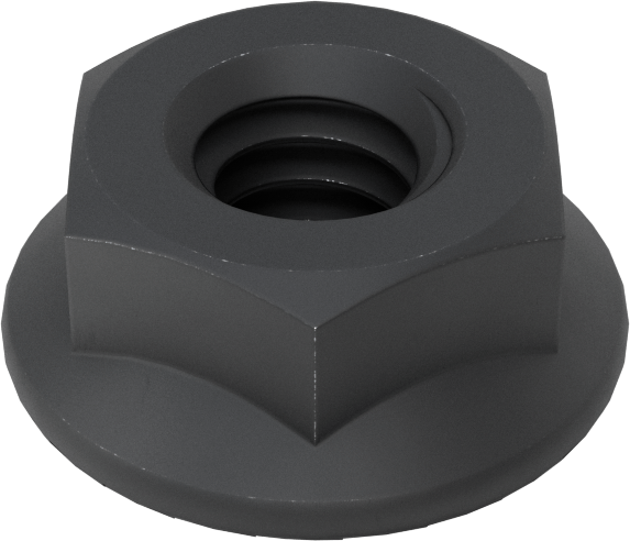 Yüksek Mukavemetli Çelik Tırtıklı Flanş Somunu, Sınıf 8, 1/4"-20 Diş Boyutu