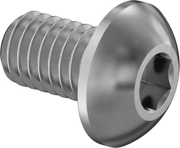 Havalandırmalı Düğme Başlı Vidalar, M3 x 0,50 mm Diş, 5 mm Uzunluk