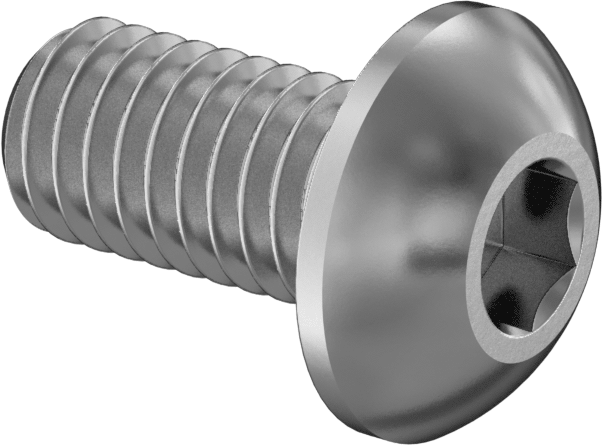 Havalandırmalı Düğme Başlı Vidalar, M3 x 0,50 mm Diş, 6 mm Uzunluk