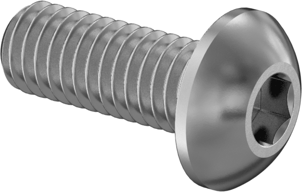 Havalandırmalı Düğme Başlı Vidalar, M3 x 0,50 mm Diş, 8 mm Uzunluk