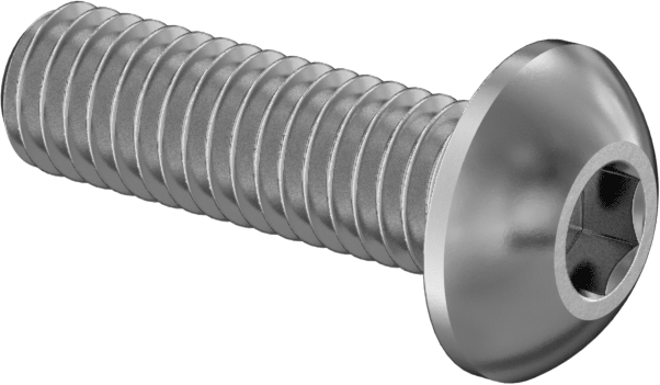 Havalandırmalı Düğme Başlı Vidalar, M3 x 0,50 mm Diş, 10 mm Uzunluk