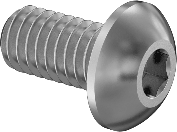 Havalandırmalı Düğme Başlı Vidalar, M4 x 0,70 mm Diş, 8 mm Uzunluk