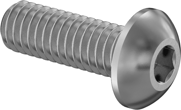 Havalandırmalı Düğme Başlı Vidalar, M4 x 0,70 mm Diş, 12 mm Uzunluk