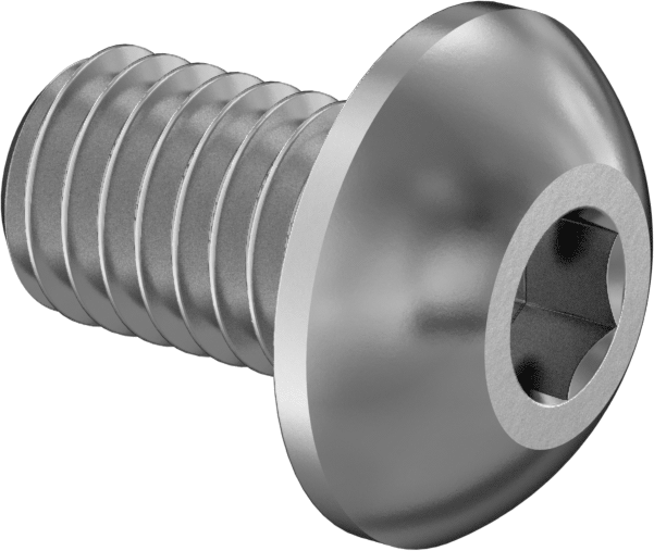 Havalandırmalı Düğme Başlı Vidalar, M5 x 0,80 mm Diş, 8 mm Uzunluk