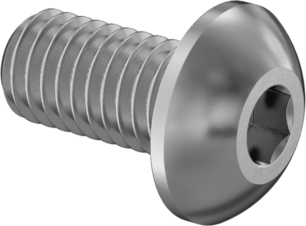 Havalandırmalı Düğme Başlı Vidalar, M5 x 0,80 mm Diş, 10 mm Uzunluk