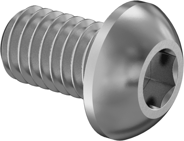 Havalandırmalı Düğme Başlı Vidalar, M6 x 1,00 mm Diş, 10 mm Uzunluk