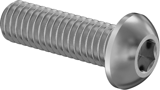 Havalandırmalı Düğme Başlı Vidalar, M6 x 1,00 mm Diş, 20 mm Uzunluk