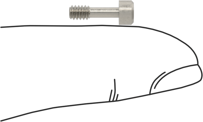 Soket Başlı Sabit Panel Vidası, 4-40 Diş Boyutu, 3/8" Uzunluk