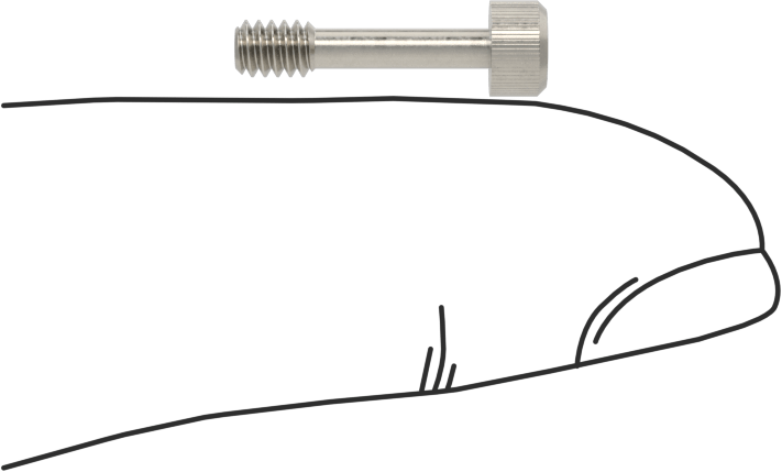 Soket Başlı Sabit Panel Vidası, 4-40 Diş Boyutu, 1/2" Uzunluk