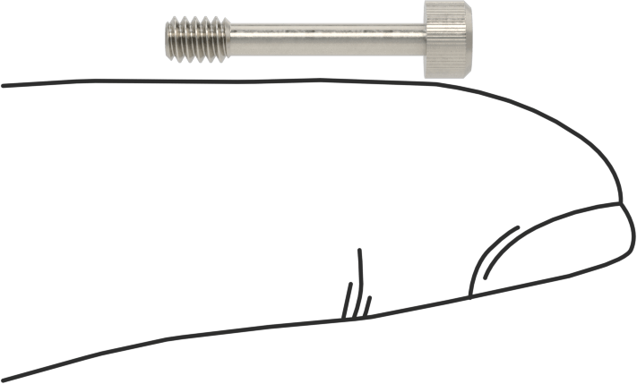 Soket Başlı Sabit Panel Vidası, 4-40 Diş Boyutu, 5/8" Uzunluk