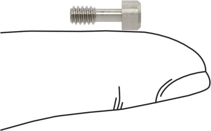 Soket Başlı Sabit Panel Vidası, 6-32 Diş Boyutu, 3/8" Uzunluk