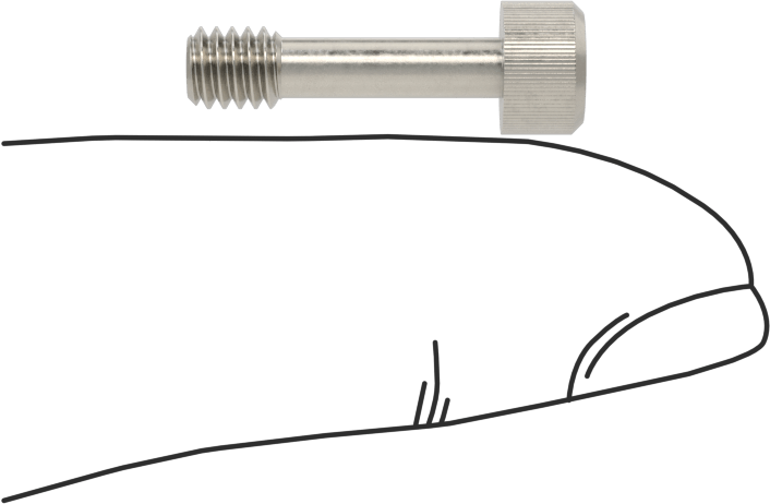 Soket Başlı Sabit Panel Vidası, 8-32 Diş Boyutu, 5/8" Uzunluk