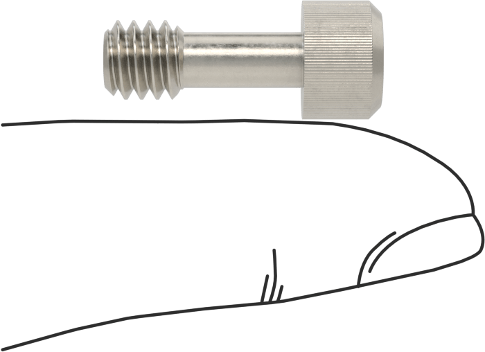Soket Başlı Sabit Panel Vidası, 1/4"-20 Diş Boyutu, 5/8" Uzunluk