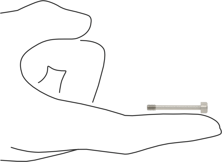 Soket Başlı Sabit Panel Vidası, 6-32 Diş Boyutu, 1-1/8" Uzunluk