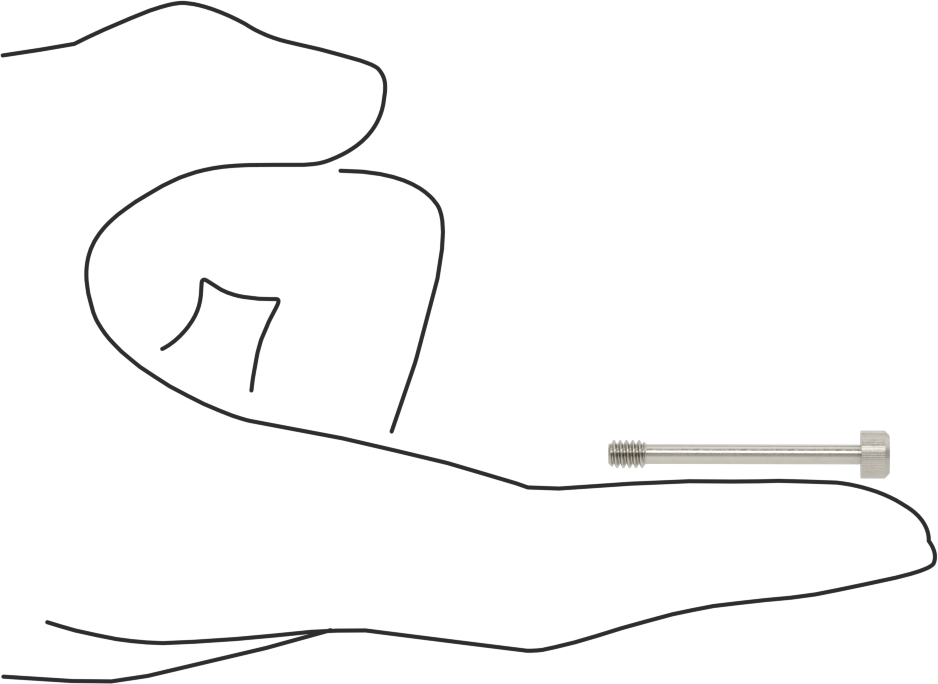 Soket Başlı Sabit Panel Vidası, 6-32 Diş Boyutu, 1-1/4" Uzunluk