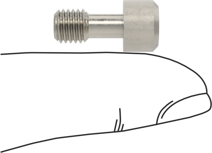 Soket Başlı Sabit Panel Vidası, 1/4"-28 Diş Boyutu, 1/2" Uzunluk