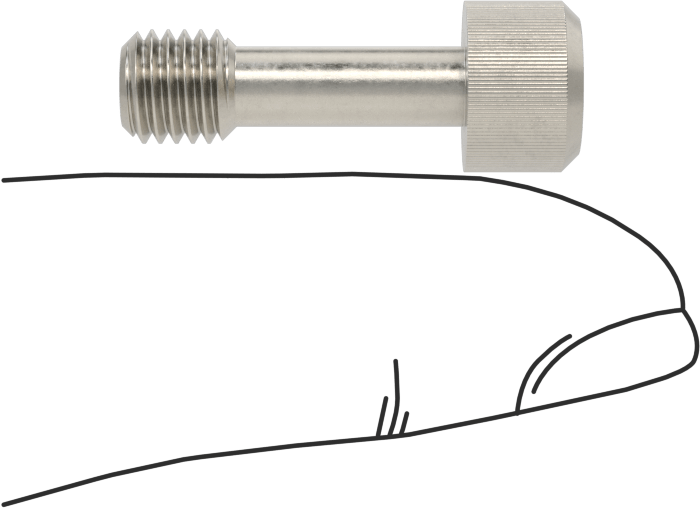 Soket Başlı Sabit Panel Vidası, 1/4"-28 Diş Boyutu, 3/4" Uzunluk