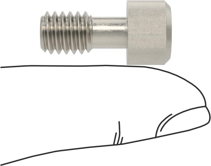 Soket Başlı Sabit Panel Vidası, 5/16"-18 Diş Boyutu, 5/8" Uzunluk