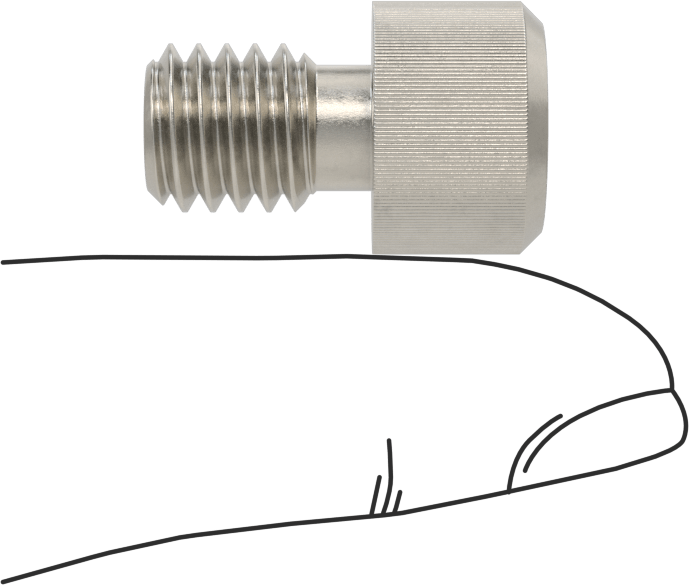 Soket Başlı Sabit Panel Vidası, 3/8"-16 Diş Boyutu, 1/2" Uzunluk