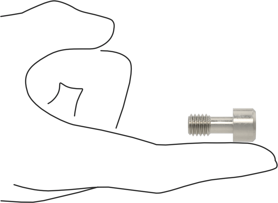 Soket Başlı Sabit Panel Vidası, 3/8"-16 Diş Boyutu, 3/4" Uzunluk