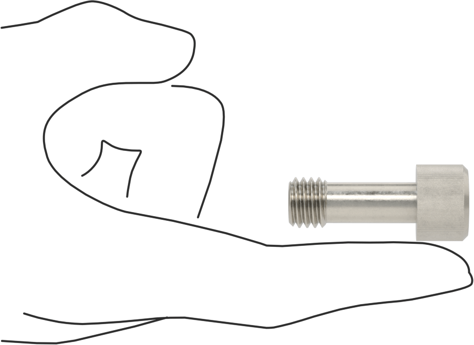 Soket Başlı Sabit Panel Vidası, 1/2"-13 Diş Boyutu, 1-1/4" Uzunluk