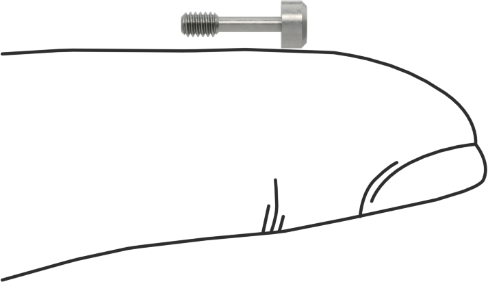 Soket Başlı Sabit Panel Vidası, M2 x 0,4 mm Diş, 8 mm Uzunluk